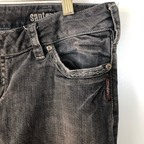 Silver Jeans Santorini Washed Black Crop Jeans 36 - Picture 5 of 8